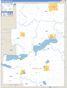 Green Lake County Wall Map Basic Style